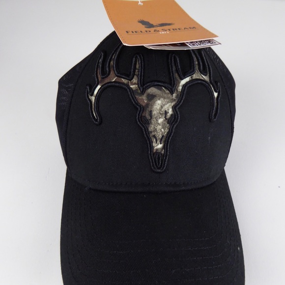 Deer Skull Camo Mesh Hat Cap Field & Stream NWT - Picture 3 of 6